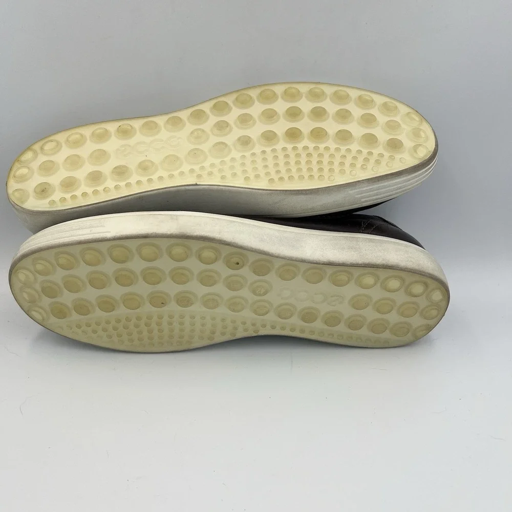 ECCO Soft 7 Sneakers Shoes Dark Brown Everyday Leather Mens‎ Size EU 42 US 8 8.5
